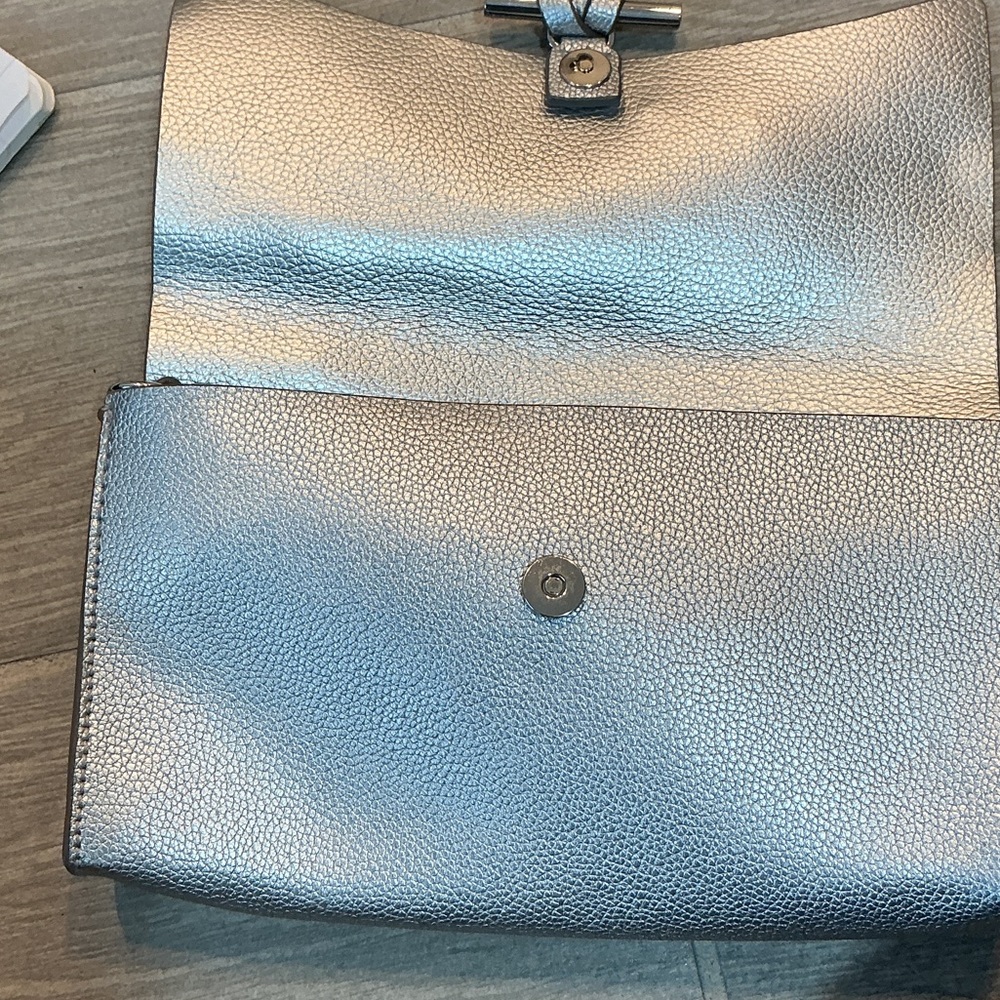 Thacker New York Silver Recycled Leather Crossbody Bag - Picture 2 of 11